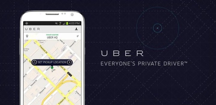 Uber hoạt động dựa trên ứng dụng trên smartphone