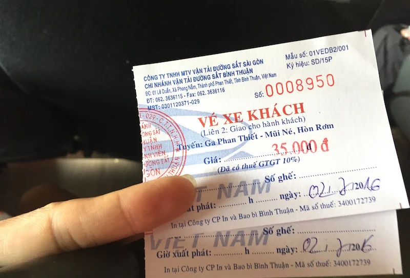 Chia sẻ kinh nghiệm đi du lịch Mũi Né - Phan Thiết bằng tàu lửa 14 Vé xe khách từ ga Phan Thiết đi Mũi Né - Hòn Rơm